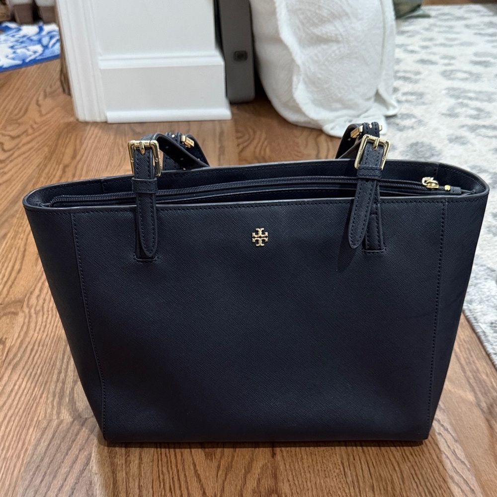 Tory Burch Navy Leather Tote